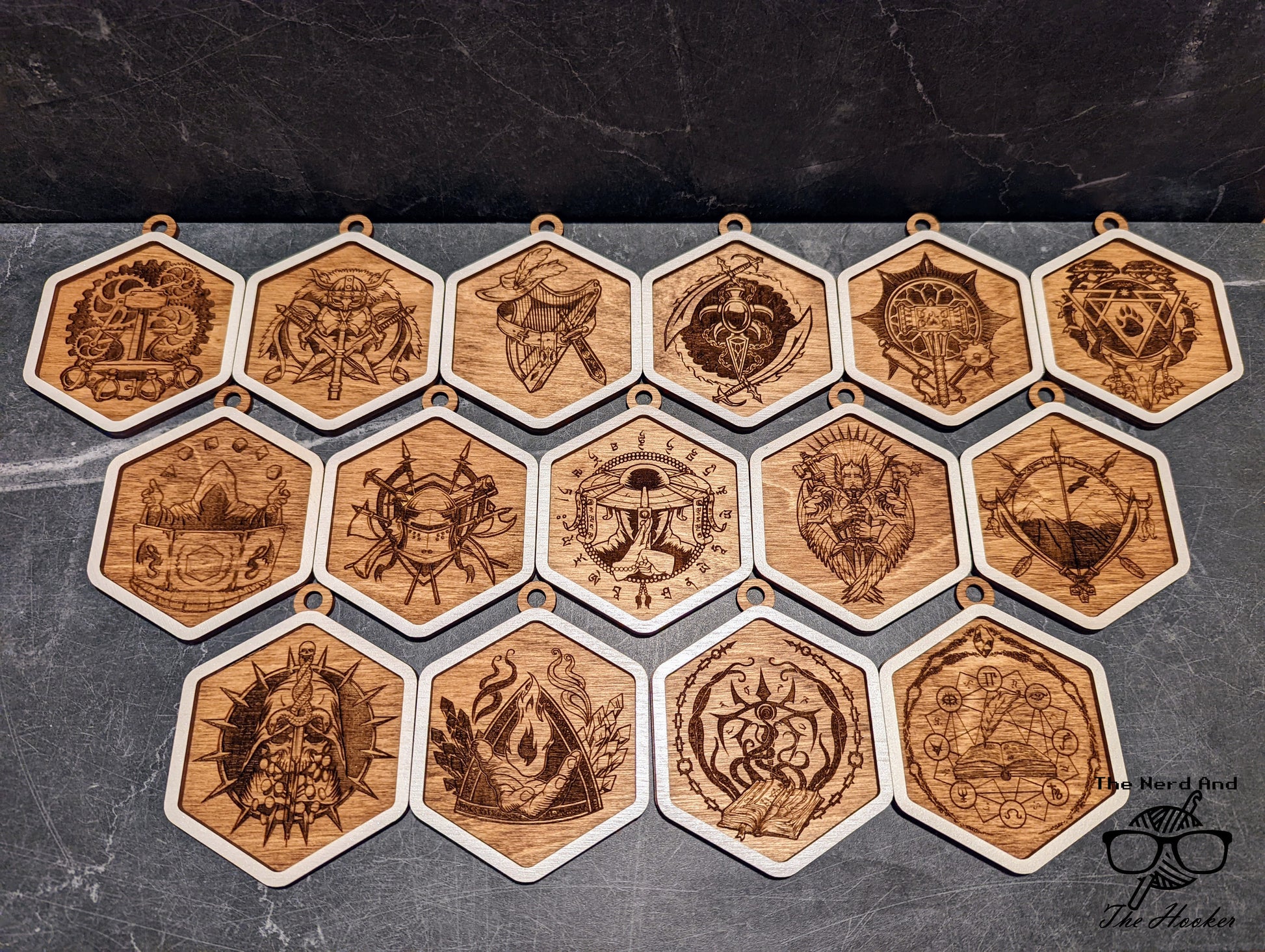 D&D Class Christmas Ornaments | Dungeons and Dragons Custom ornament | Gift for your party or Dungeon Master | Nerd Game Gift