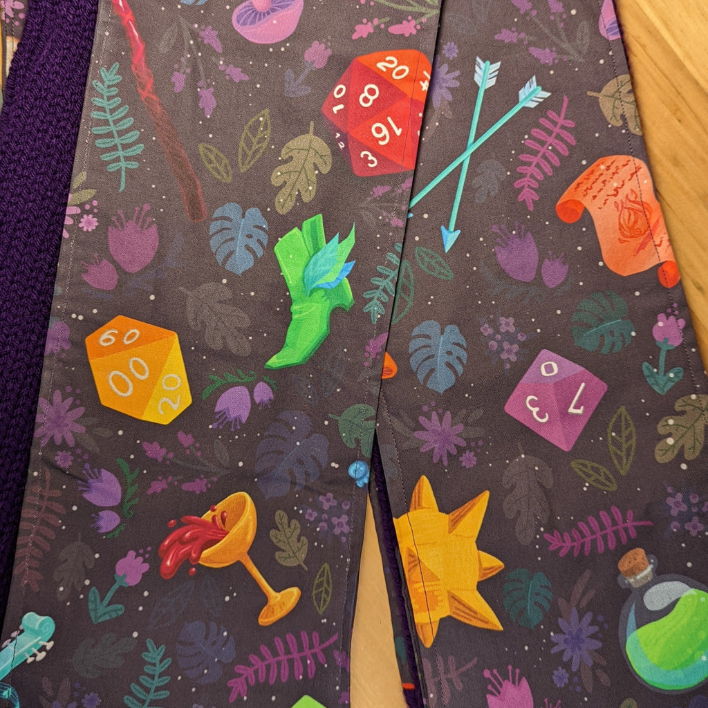 DnD Dream Spell Infinity Scarf | D&D Dungeons and Dragons Tweed Handmade Knit Cowl Scarf | Gift idea for her | Girl Female Present