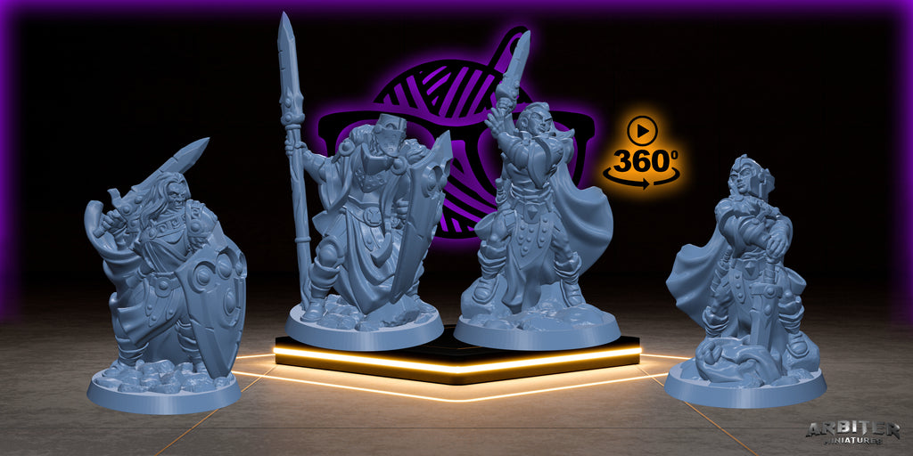 Paladin | Male and Female |Arbiter| Character miniature for Tabletop games like D&D or War Gaming | Oath of Vengeance Oathbreaker Devotion