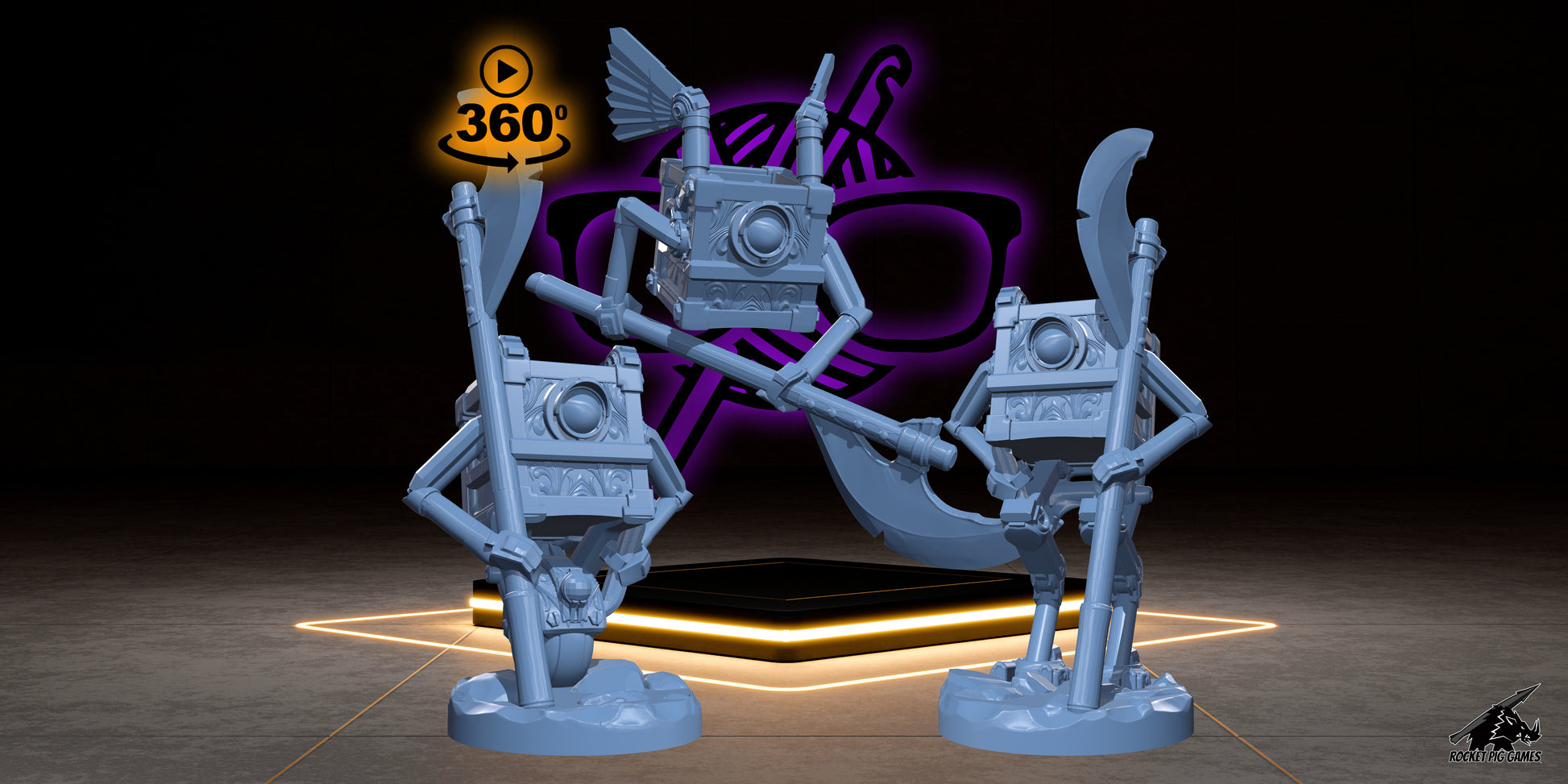 Iron Automata | Mechadrones | Modrons | Draft miniature for Tabletop games like D&D and War Gaming | Monodrone Duodrone Tridrone Quadrone Pentadrone
