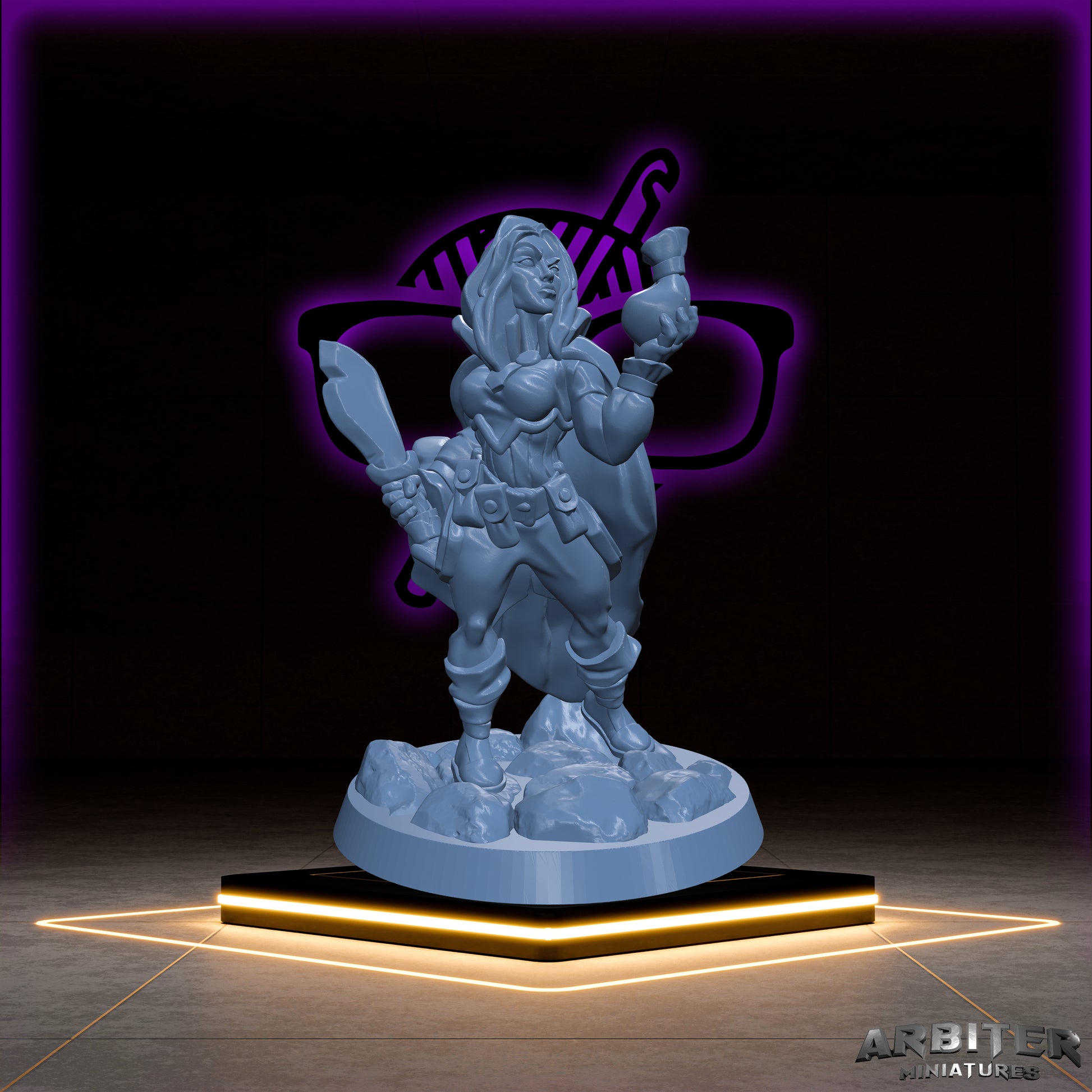 Rogue | Male and Female |Arbiter| Character miniature for Tabletop games like D&D or War Gaming | Assassin Thief Phantom Trickster Arcane