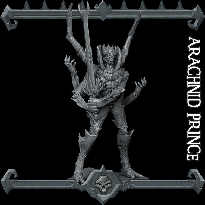 Arachnid Prince | Spider God | miniature for Tabletop games like D&D and War Gaming