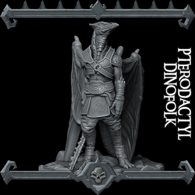 Sharax Swiftwing | Pterodactyl Dinofolk | Dinosaur miniature for Tabletop games like D&D and War Gaming