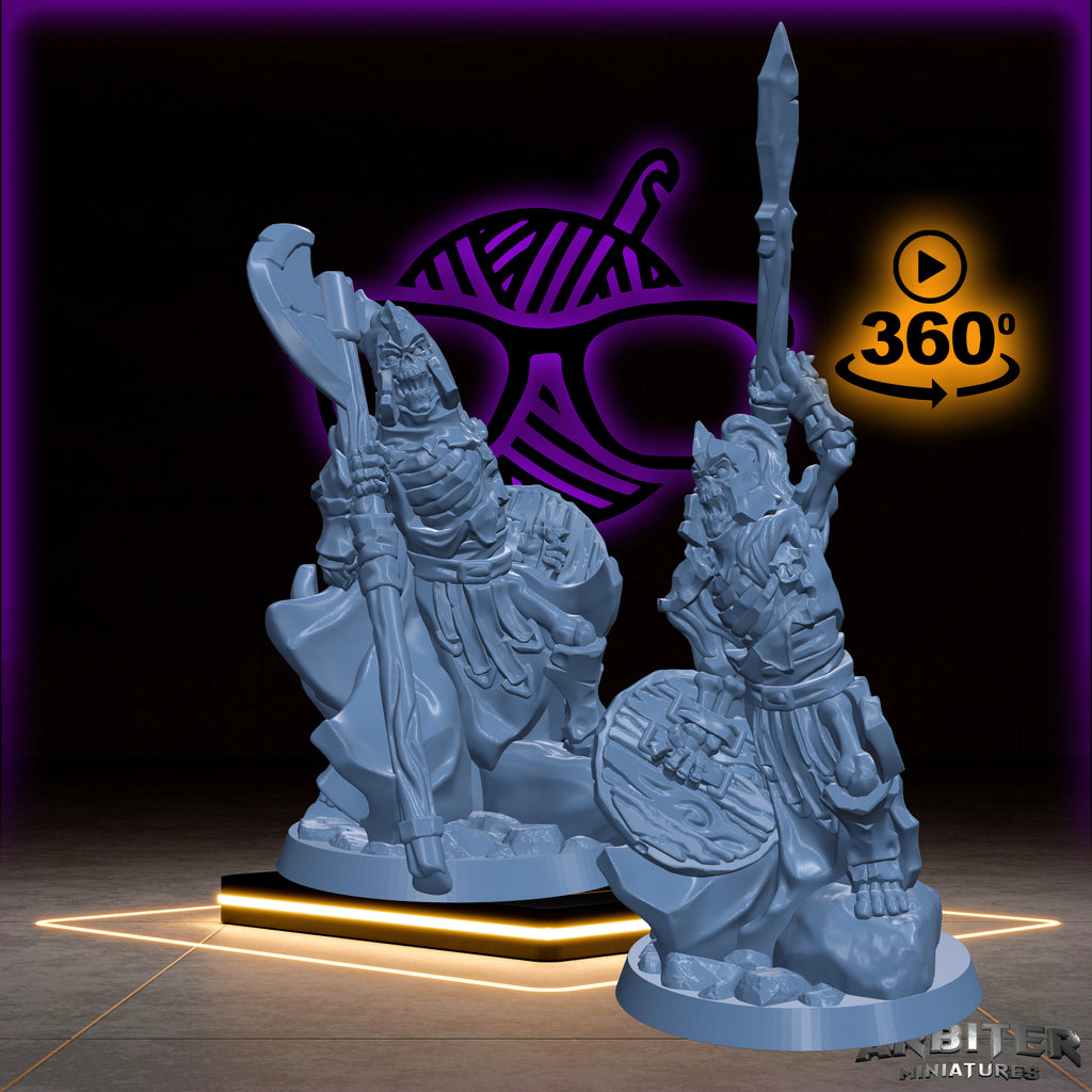 Skeleton Polearm | Arbiter Legion I | Undead miniature for Tabletop games like D&D or War Gaming | Dead Undead Army