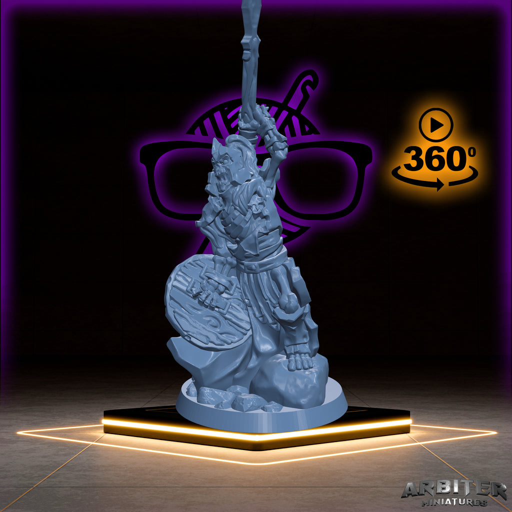 Skeleton Polearm | Arbiter Legion I | Undead miniature for Tabletop games like D&D or War Gaming | Dead Undead Army