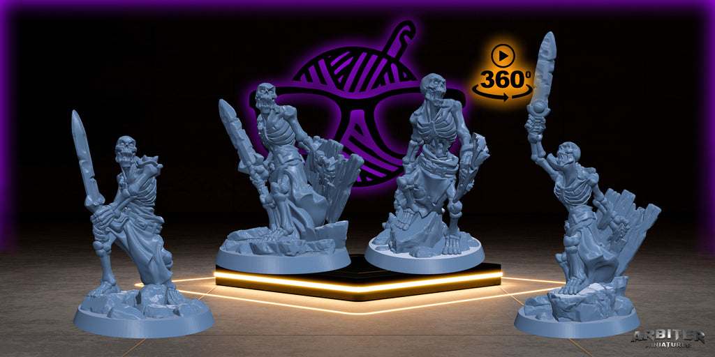 Skeleton Warriors |Arbiter Legion I| Undead miniature for Tabletop games like D&D or War Gaming | Dead Undead Army