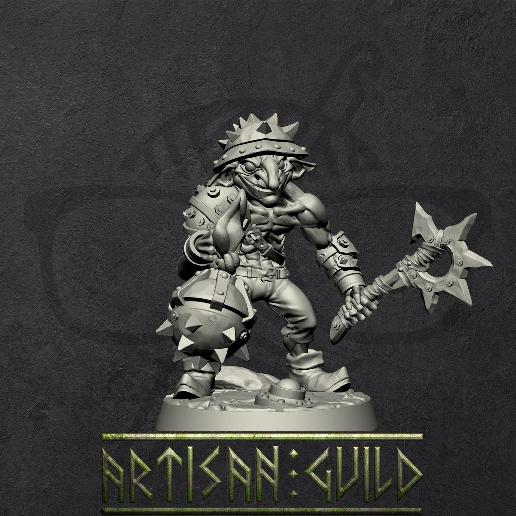 Sparksoot Goblins | Modular warrior miniatures miniature for Tabletop games like D&D and War Gaming