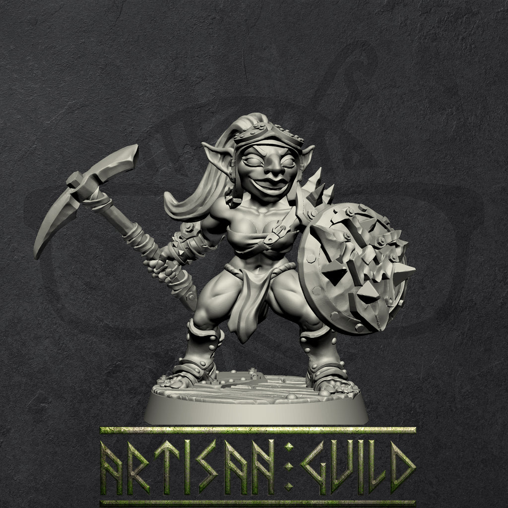 Sparksoot Goblins | Modular warrior miniatures miniature for Tabletop games like D&D and War Gaming