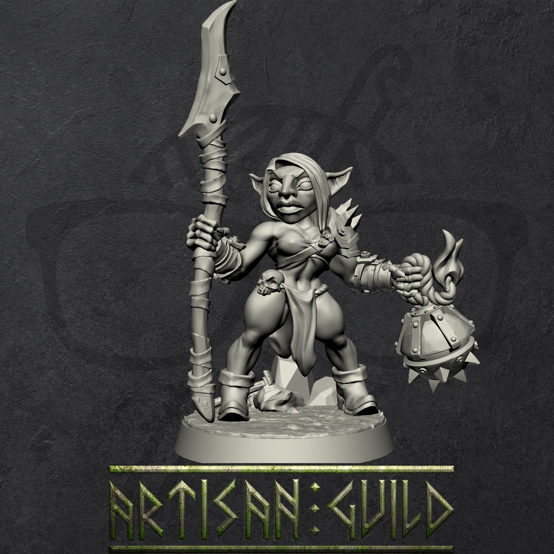 Sparksoot Goblins | Modular warrior miniatures miniature for Tabletop games like D&D and War Gaming