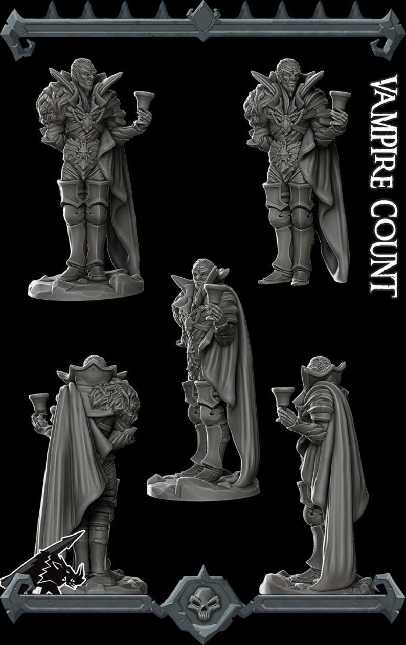 Draxon, the Blood Prince| Vampire Count Miniature for Tabletop games like D&D and War Gaming