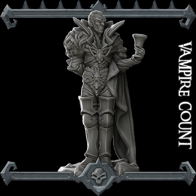 Draxon, the Blood Prince| Vampire Count Miniature for Tabletop games like D&D and War Gaming