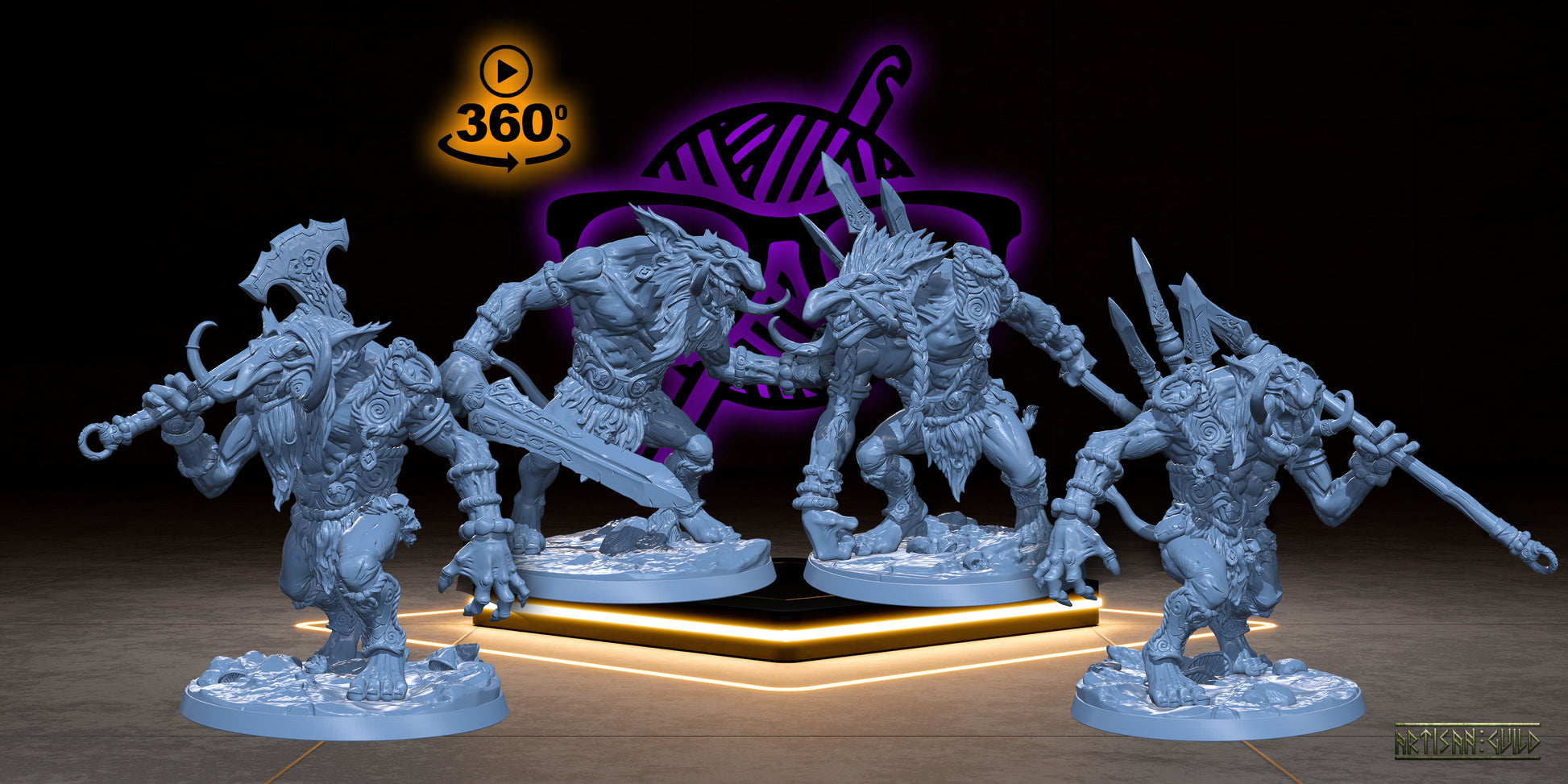 Svartwood Trolls Set | Troll Miniature for Tabletop games like D&D or Warhammer | Artisan Guild