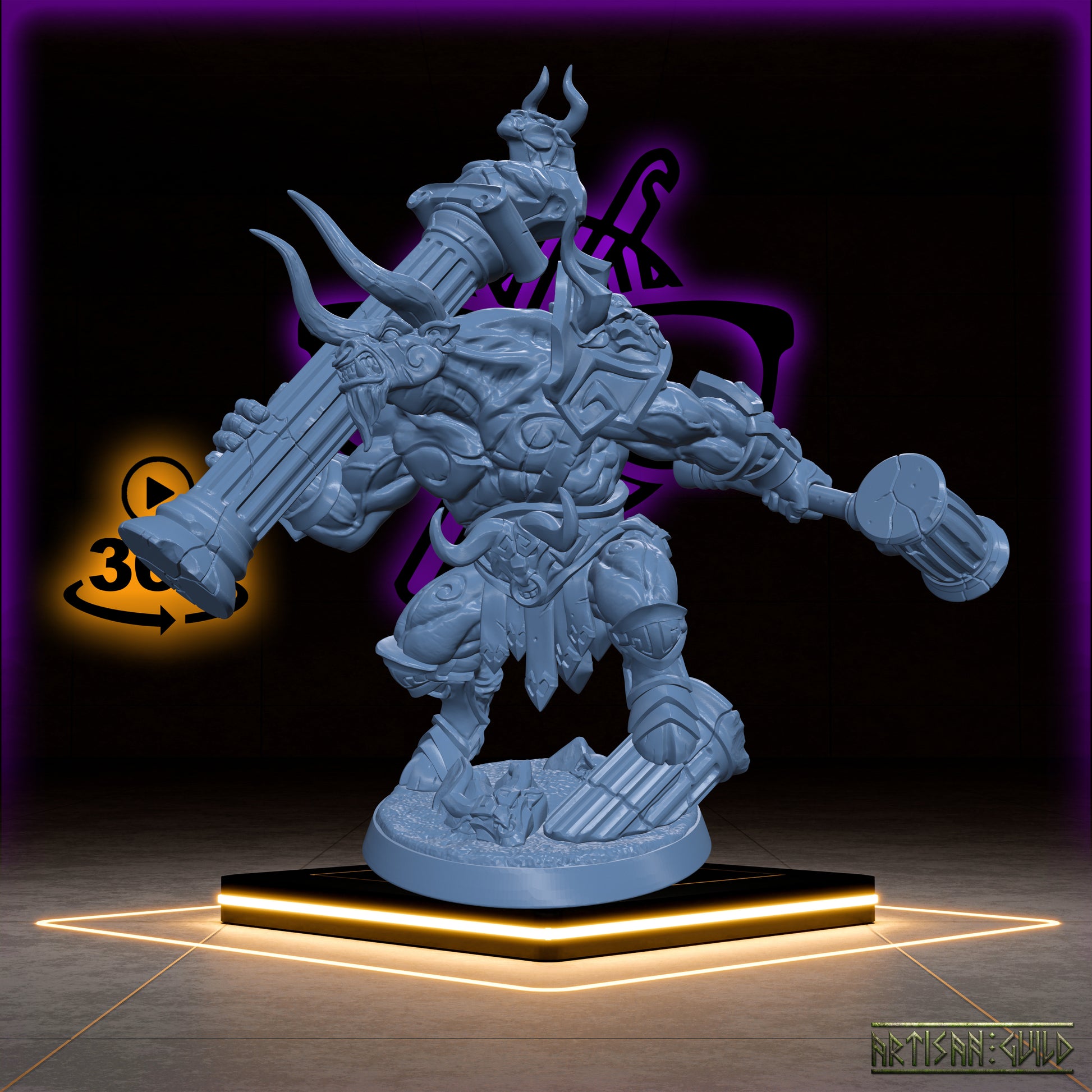 Order of the Labyrinth Full Set | Tauren Bull Minoc Minotaur | Miniatures for Tabletop games like D&D or Warhammer