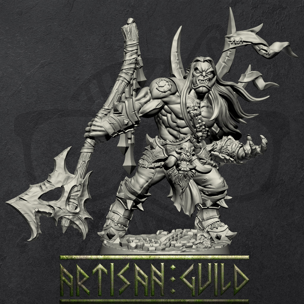 Orc Barbarians set | Modular Orcish miniatures miniature for Tabletop games like D&D and War Gaming