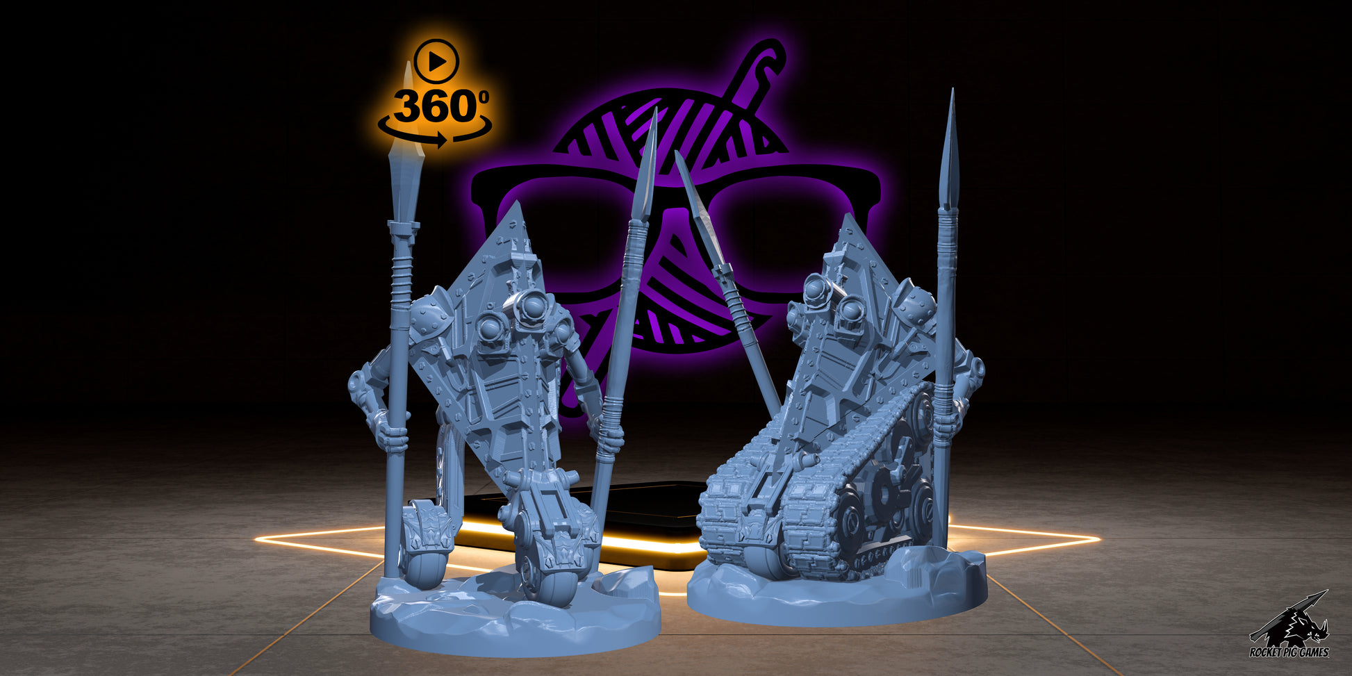 Iron Automata | Mechadrones | Modrons | Draft miniature for Tabletop games like D&D and War Gaming | Monodrone Duodrone Tridrone Quadrone Pentadrone
