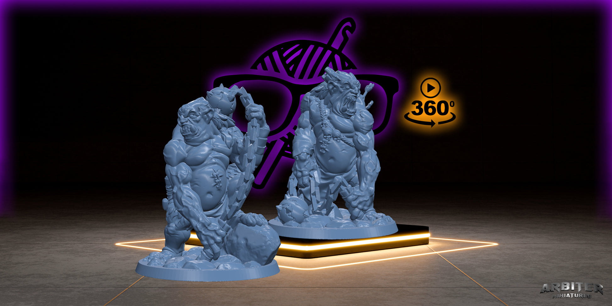 Troll | Giant Trolls | Ogre miniature for Tabletop games like D&D or War Gaming