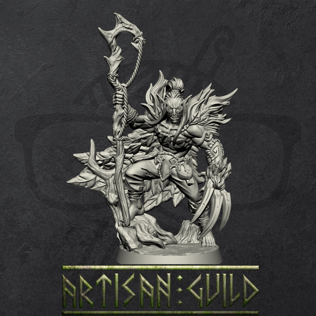 Uldar the Shapeshifter | Deepwood Alfar Druid miniature for Tabletop games like D&D and War Gaming