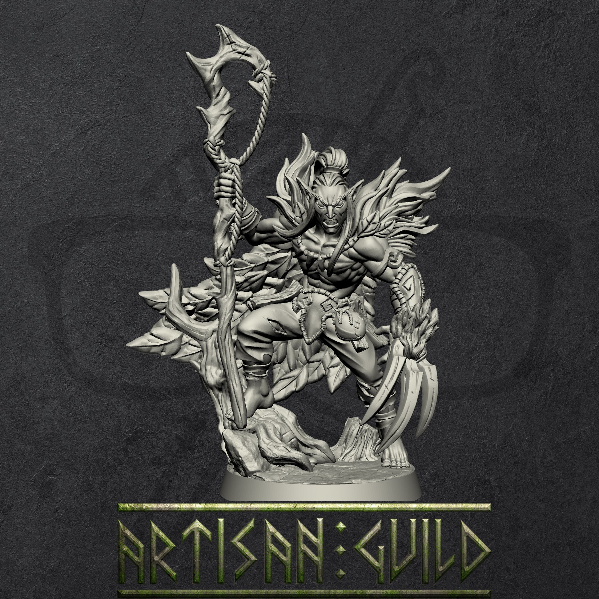 Uldar the Shapeshifter | Deepwood Alfar Druid miniature for Tabletop games like D&D and War Gaming