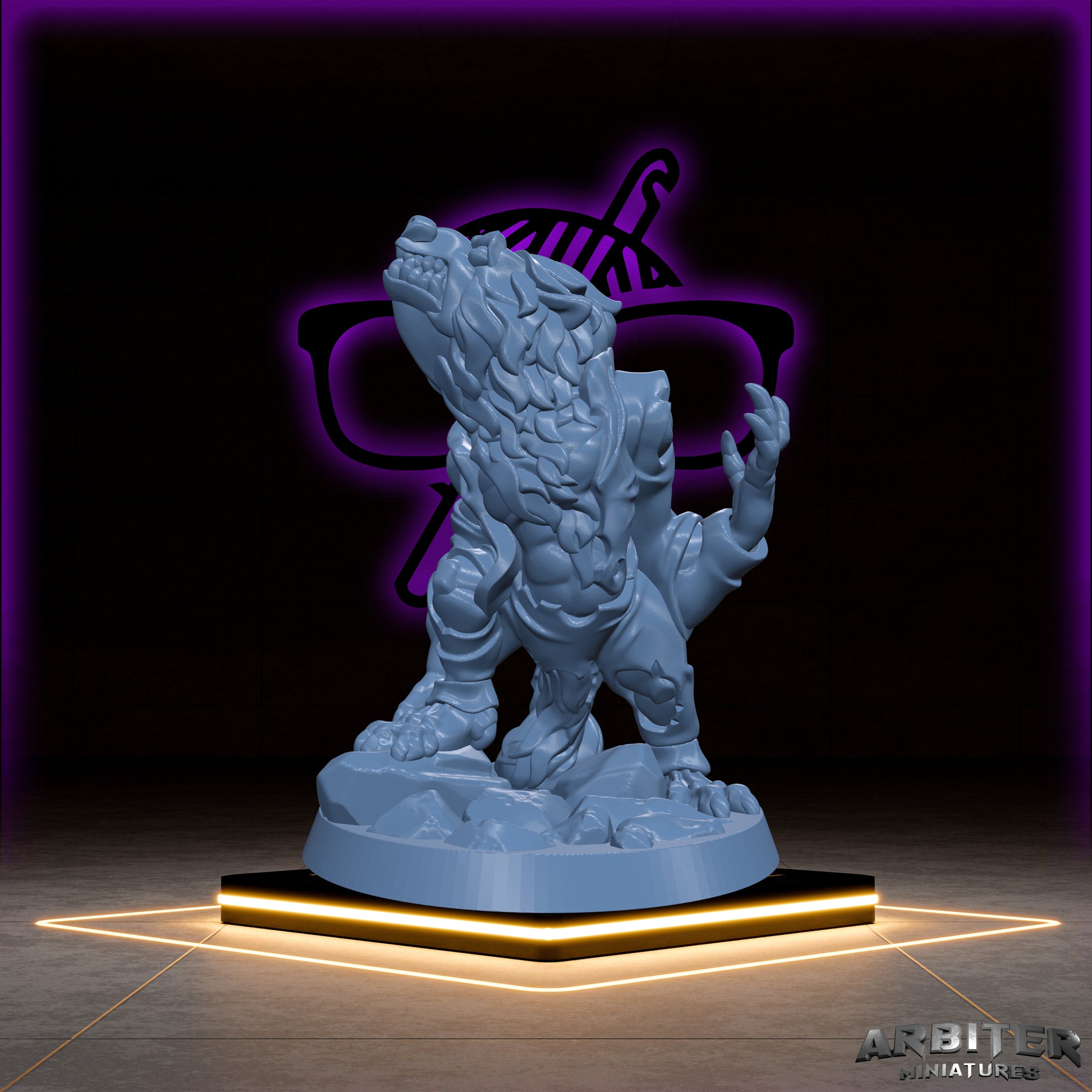 Werewolf | Arbiter Wolf Man | miniature for Tabletop games like D&D or War Gaming |  Sculpted By Arbiter Miniatures