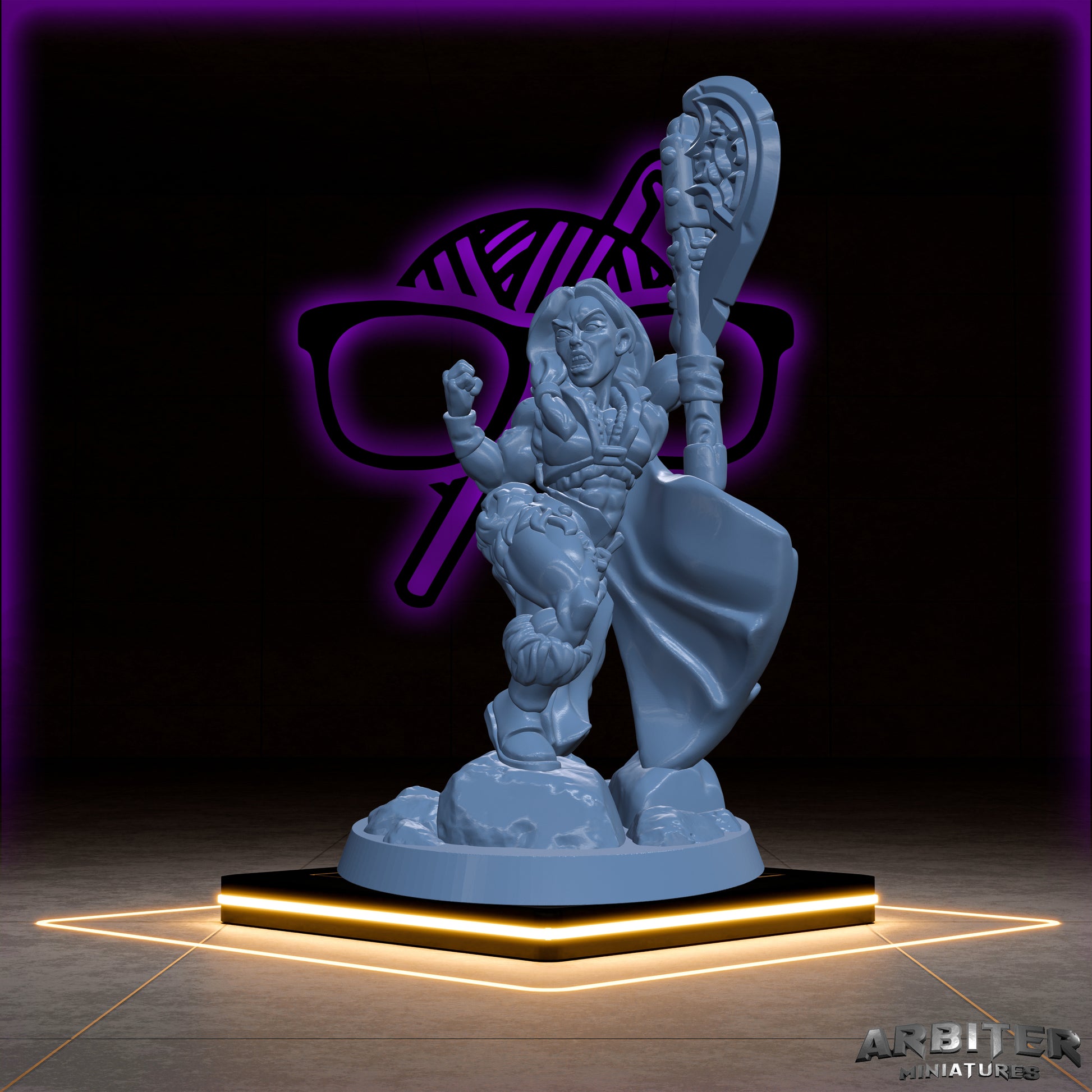 Barbarian | Male and Female Arbiter| Path of the Berserker miniature for Tabletop games like D&D or War Gaming | Guardian Beast Totem tank