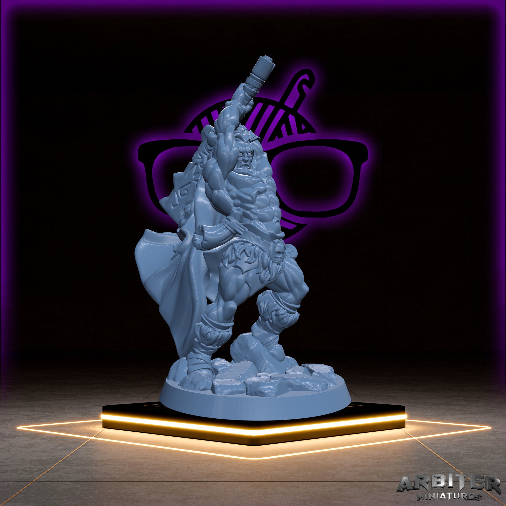 Barbarian | Male and Female Arbiter| Path of the Berserker miniature for Tabletop games like D&D or War Gaming | Guardian Beast Totem tank