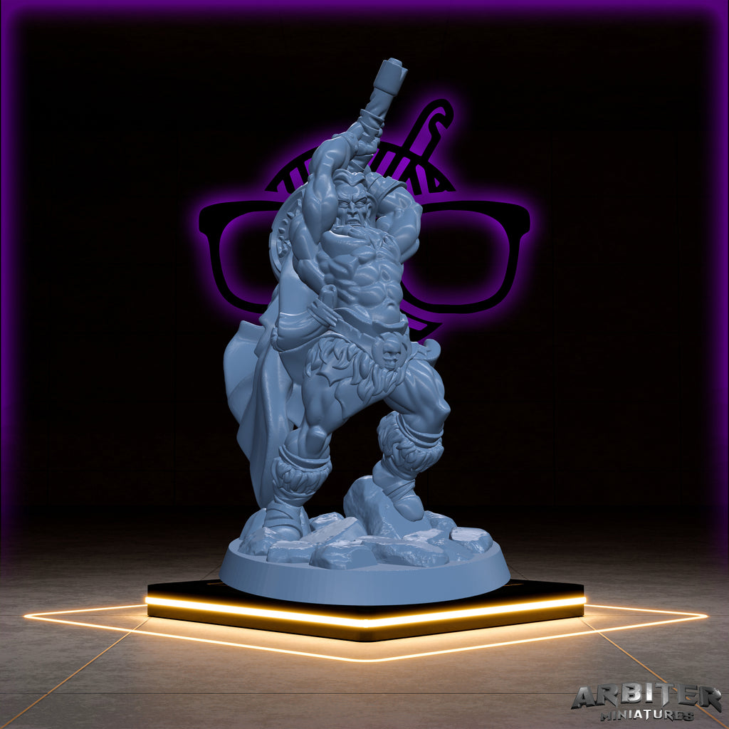 Barbarian | Male and Female Arbiter| Path of the Berserker miniature for Tabletop games like D&D or War Gaming | Guardian Beast Totem tank