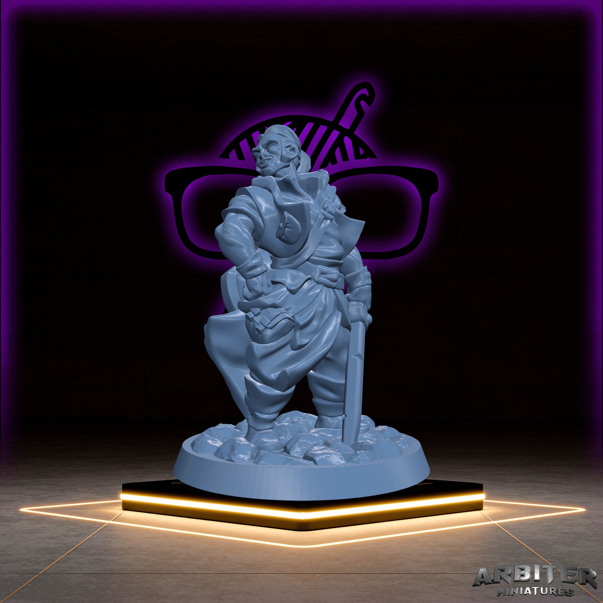 Bard | Male and Female  Arbiter| College of Lore miniature for Tabletop games like D&D or War Gaming | Valor Swords Whispers Spirits Glamour