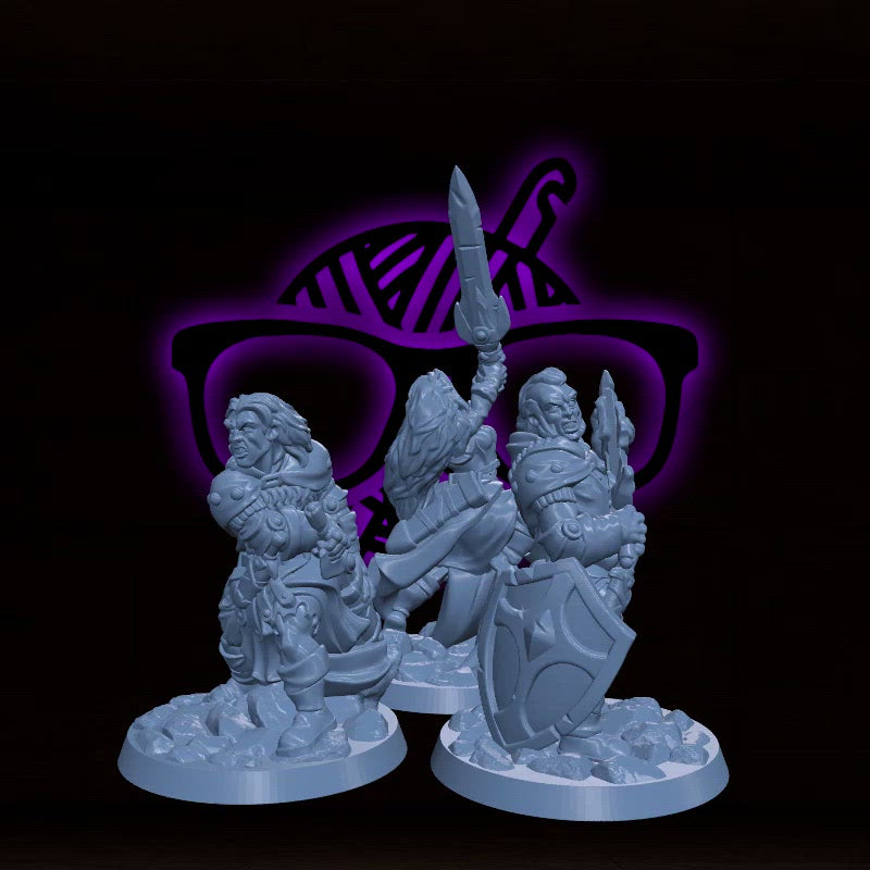 Fighter | Male and Female  Arbiter| Character miniature for Tabletop games like D&D or War Gaming | Battle Master Eldritch Knight Champion