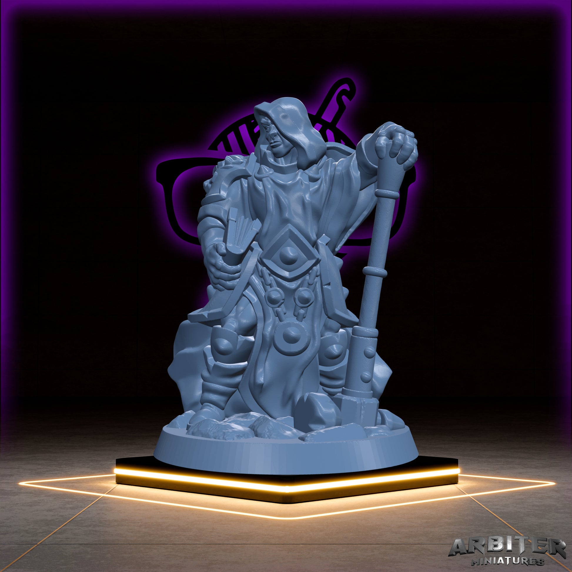 Cleric | Male and Female  Arbiter| Life Domain miniature for Tabletop games like D&D or War Gaming | War Death Light Nature Tempest Peace