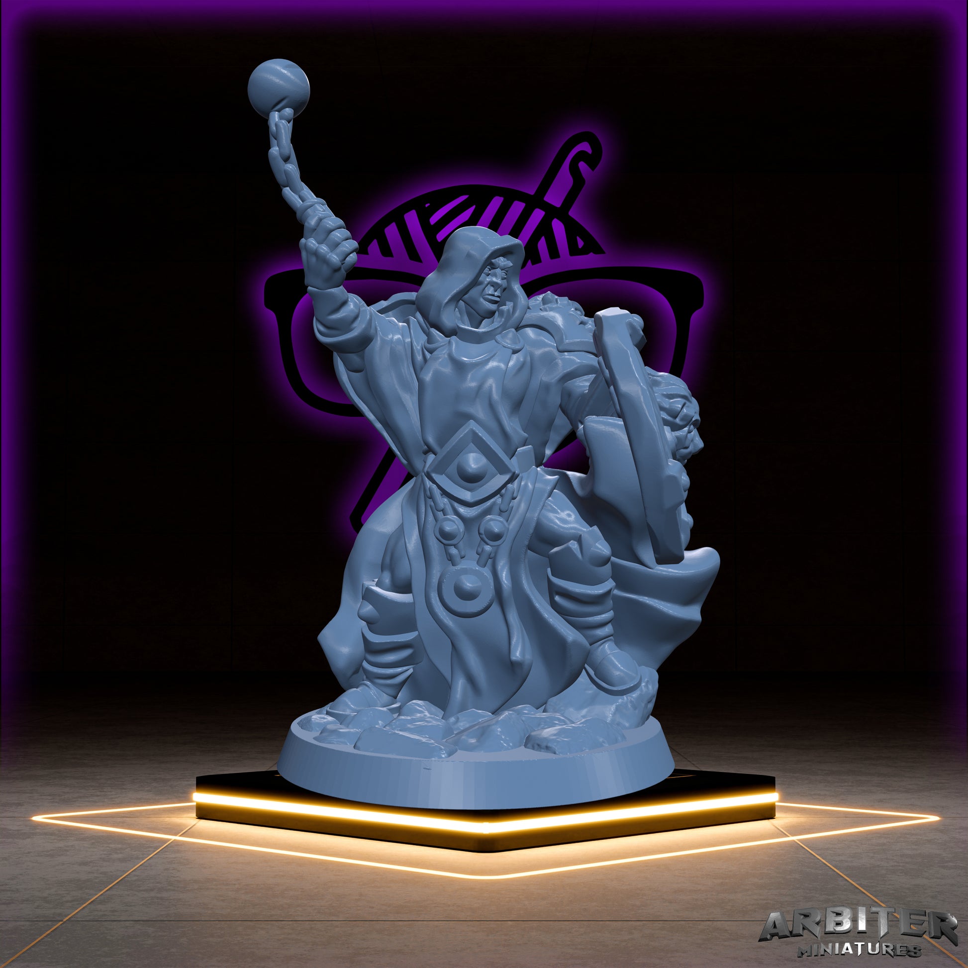 Cleric | Male and Female  Arbiter| Life Domain miniature for Tabletop games like D&D or War Gaming | War Death Light Nature Tempest Peace