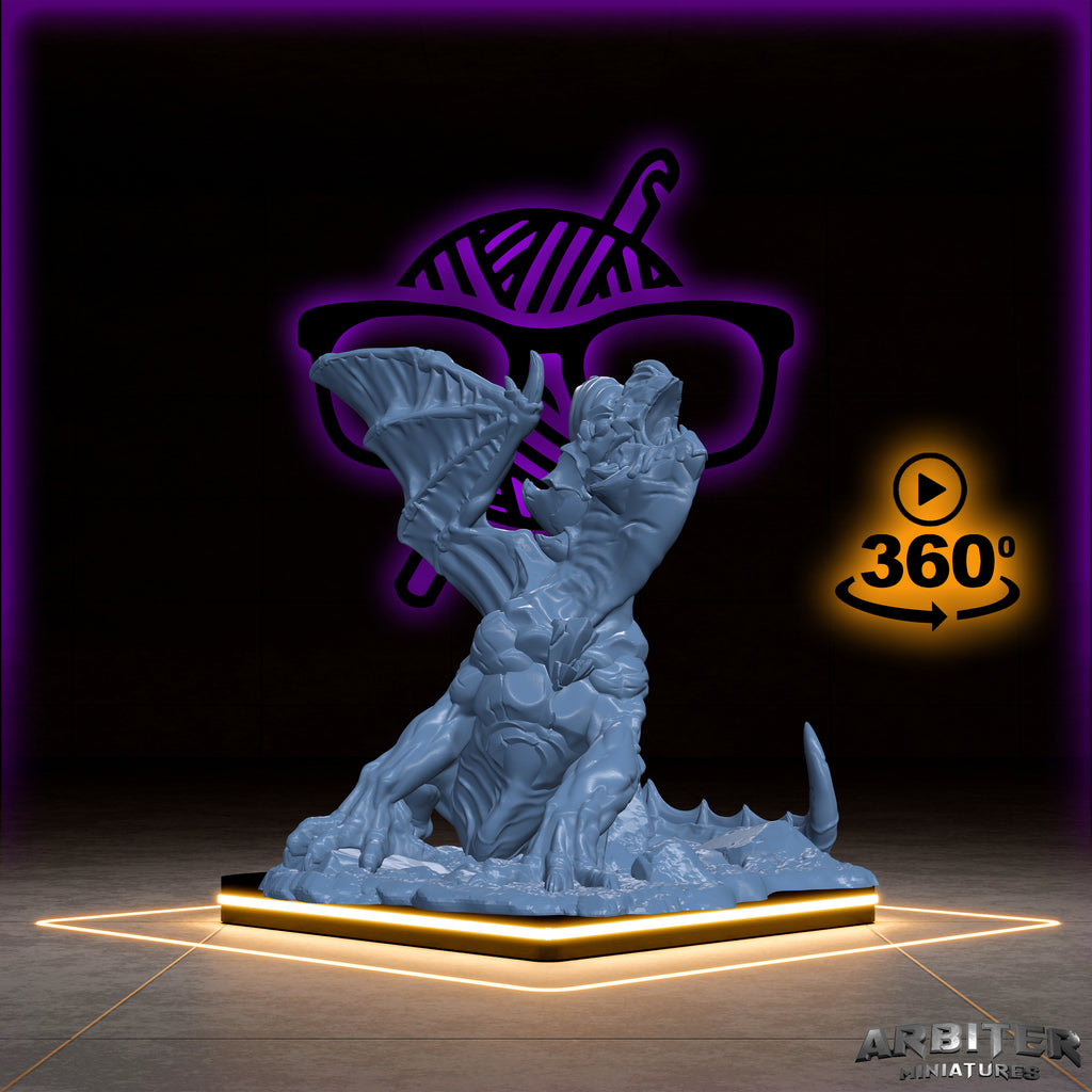 Chromatic Dragon | Metallic Drake | Miniature for Tabletop games like D&D or War Gaming | KS-01 Sculpted By Arbiter Miniatures