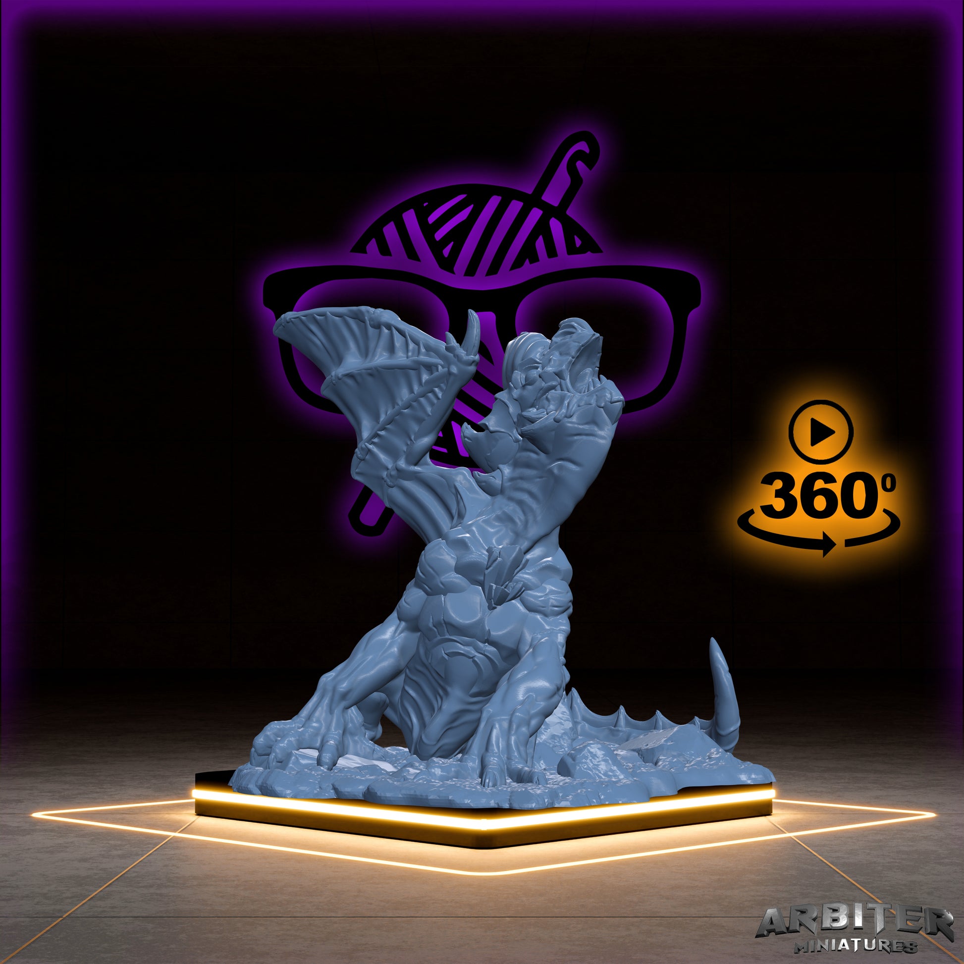 Chromatic Dragon | Metallic Drake | Miniature for Tabletop games like D&D or War Gaming | KS-01 Sculpted By Arbiter Miniatures