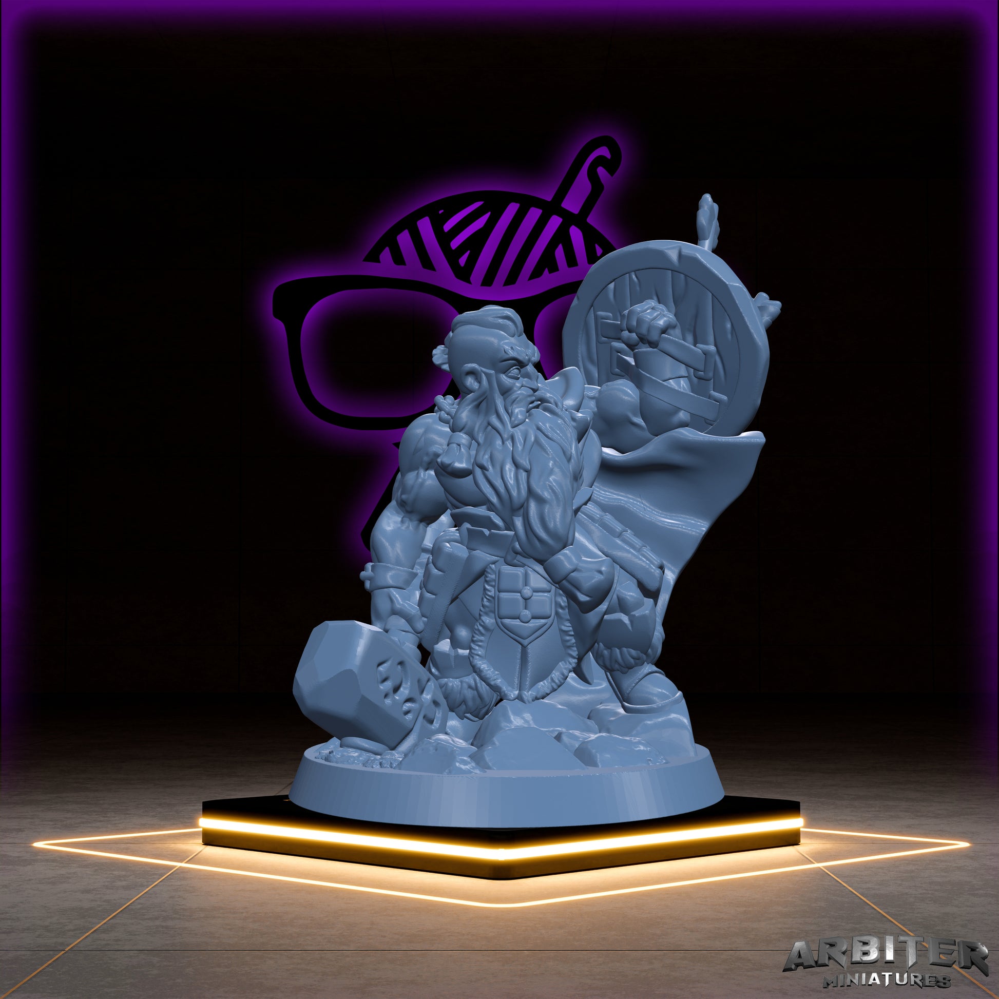 Dwarf | Male and Female  Arbiter| Character miniature for Tabletop games like D&D or War Gaming | Barbarian Cleric Fighter Bard Paladin