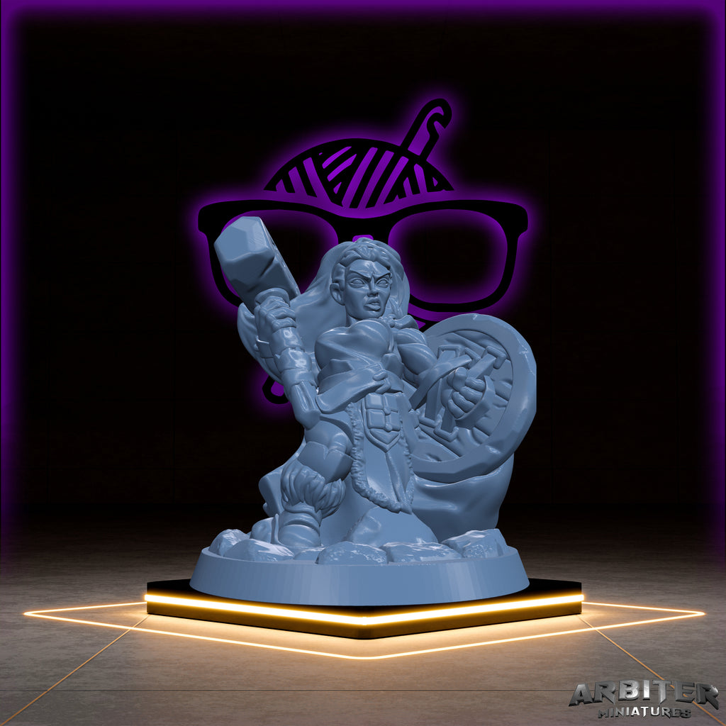 Dwarf | Male and Female  Arbiter| Character miniature for Tabletop games like D&D or War Gaming | Barbarian Cleric Fighter Bard Paladin
