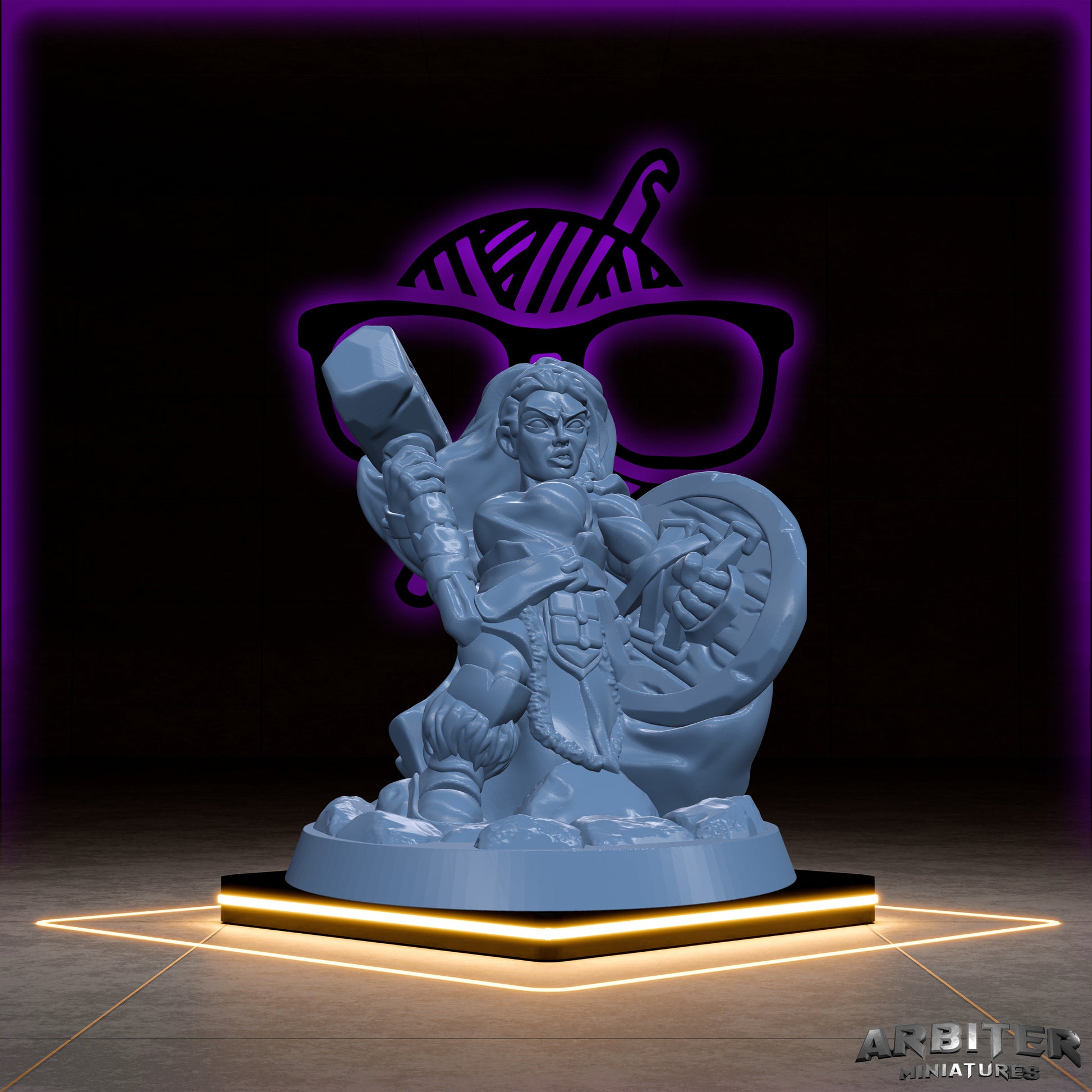 Dwarf | Male and Female  Arbiter| Character miniature for Tabletop games like D&D or War Gaming | Barbarian Cleric Fighter Bard Paladin