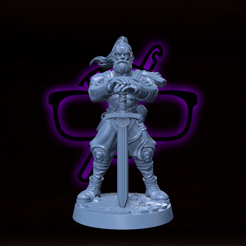 Kensai of the Still Blade | Blademaster Rogue or Fighter miniature for Tabletop games like D&D and War Gaming| Dungeons and Dragons Mini | RN estudio