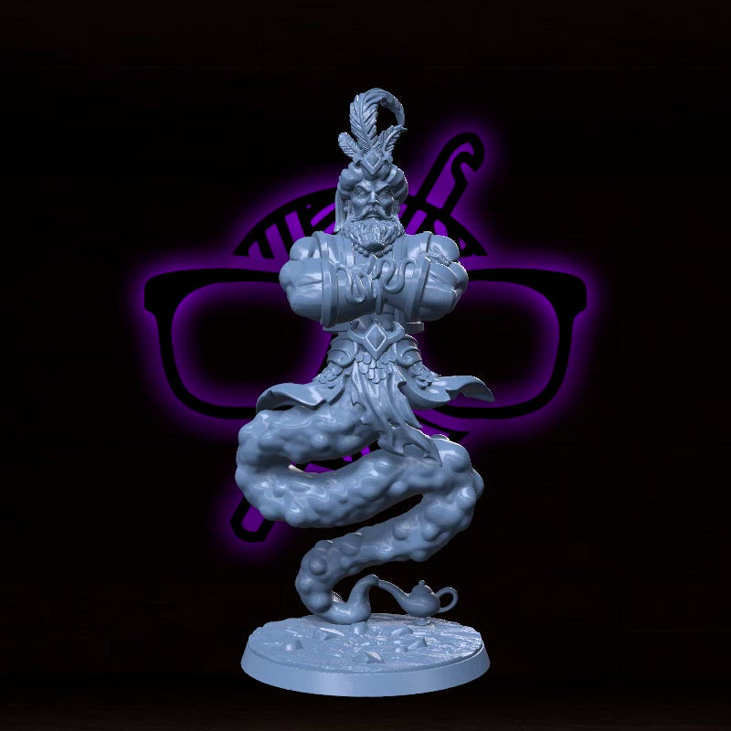 Zephyrus, the Wind's Command | Ephreton | Genie | Djinn miniature for Tabletop games like D&D and War Gaming| Dungeons and Dragons Mini