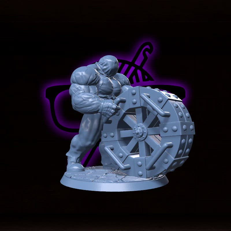Wheelwielder, the Iron Enforcer | Fiend | Devil Torturer miniature for Tabletop games like D&D and War Gaming| Dungeons and Dragons Mini | RN estudio