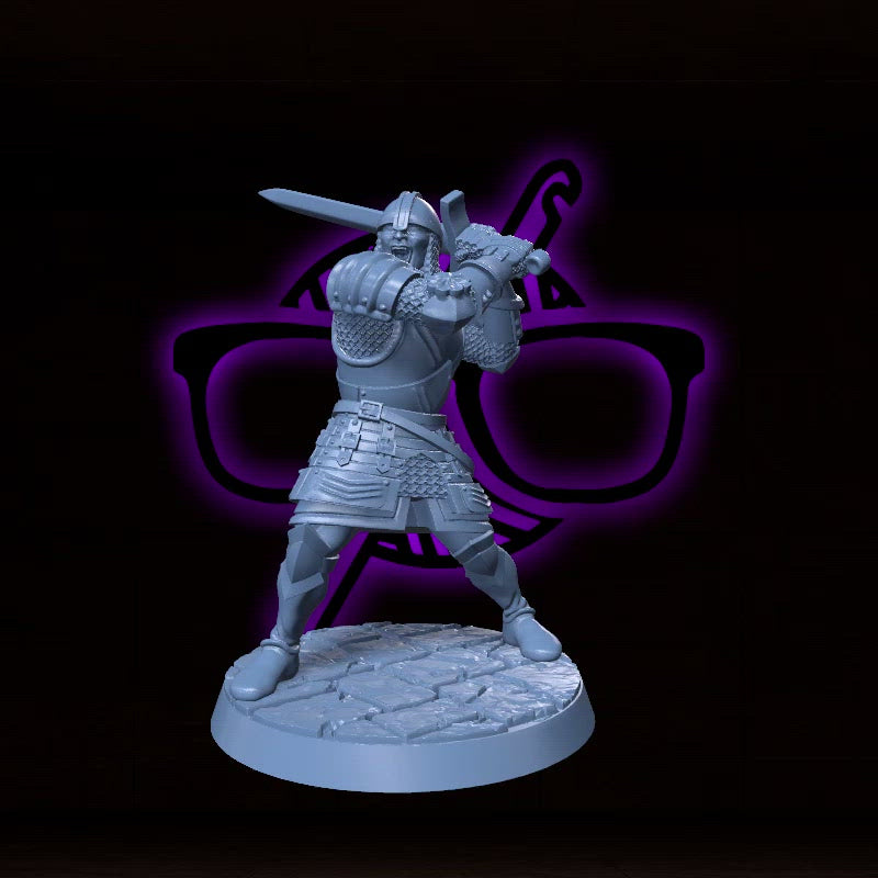 Rodrick, El Cid | Human Fighter | Cleric | Paladin | Guard miniature for Tabletop games like D&D and War Gaming| Dungeons and Dragons Mini