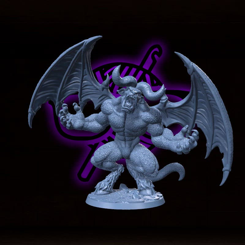 Notusoth, the Inferno's Fury | Chimera Demon | Nosferatu Fiend miniature for Tabletop games like D&D and War Gaming| Dungeons and Dragons Mini | RN estudio