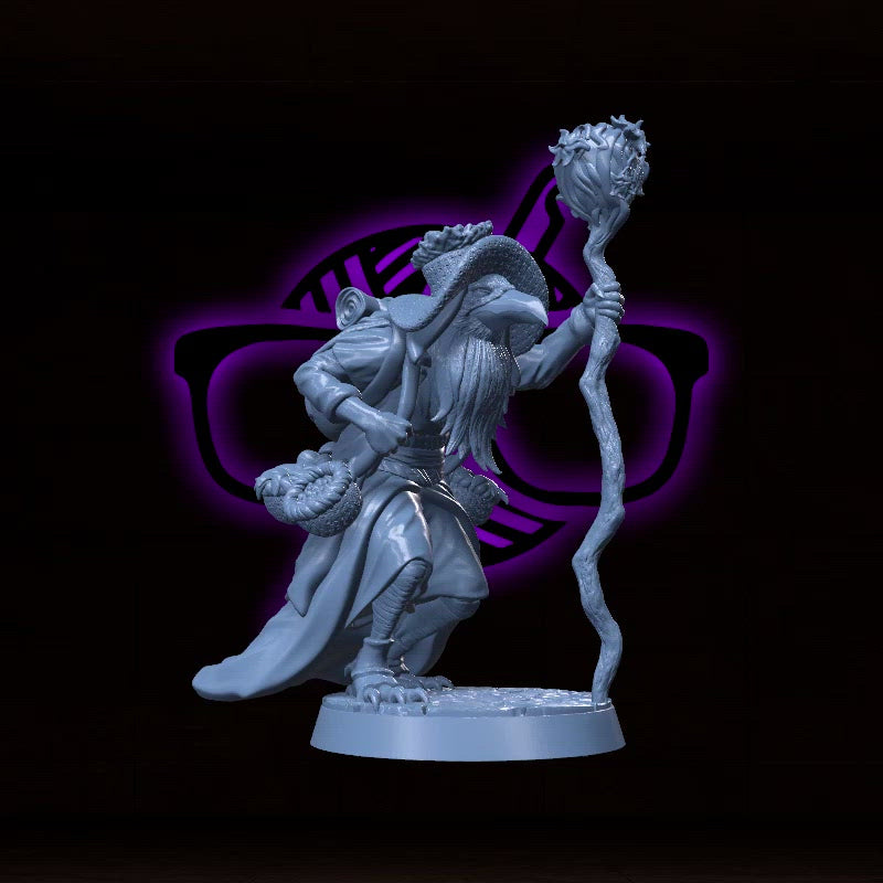 Kraven Feathergale | Dhrameek | Kenku | Aarakocra Miniature for Tabletop games like D&D and War Gaming| Dungeons and Dragons Mini