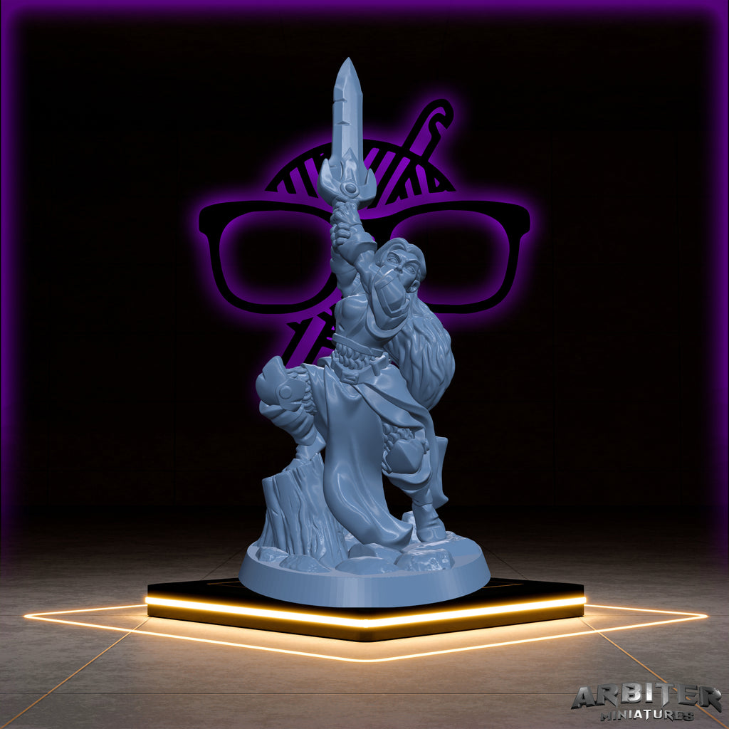 Fighter | Male and Female  Arbiter| Character miniature for Tabletop games like D&D or War Gaming | Battle Master Eldritch Knight Champion