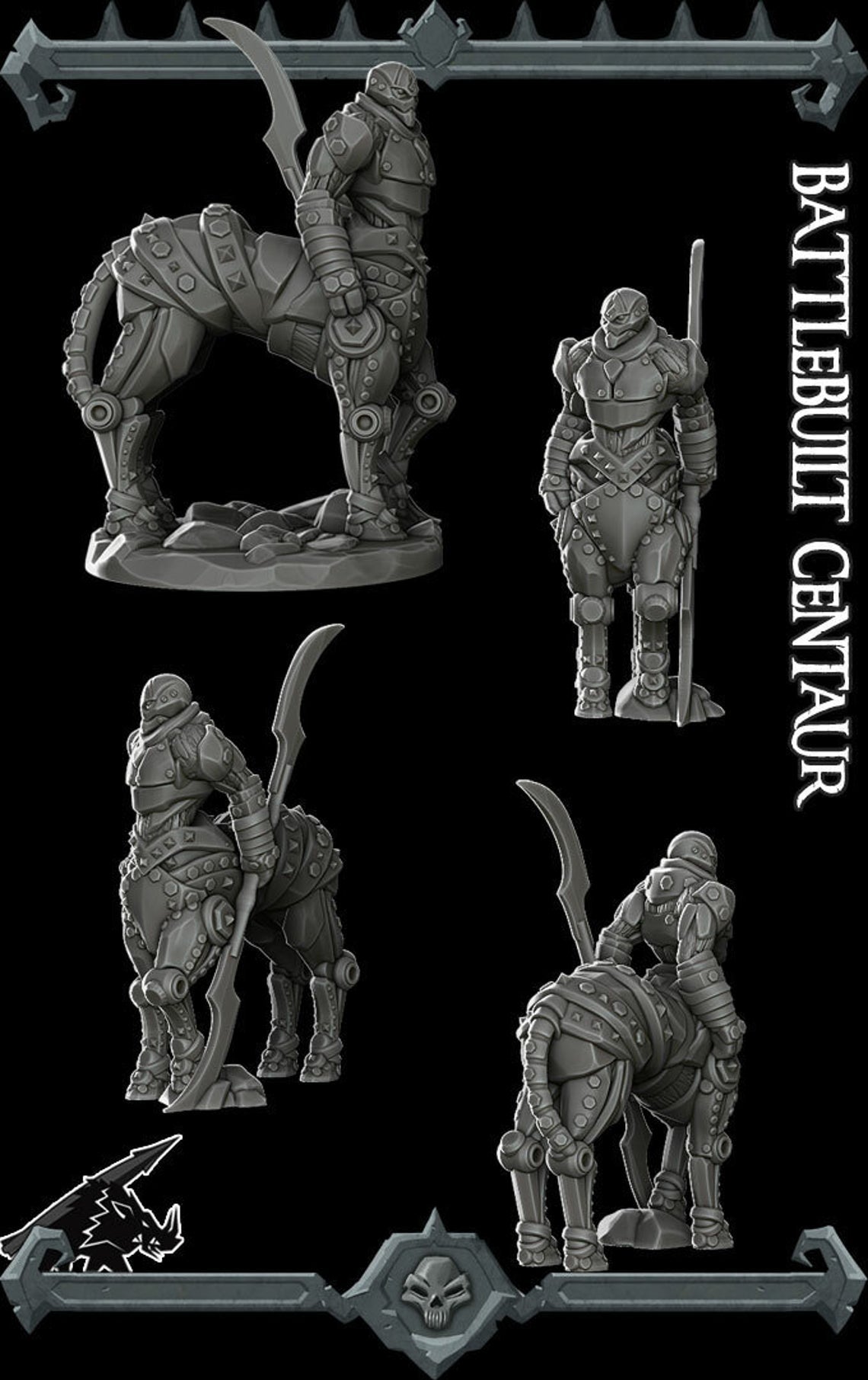 Battlebuilt Centaur | Battle Built Centaur | Miniature for Tabletop games like D&D and War Gaming