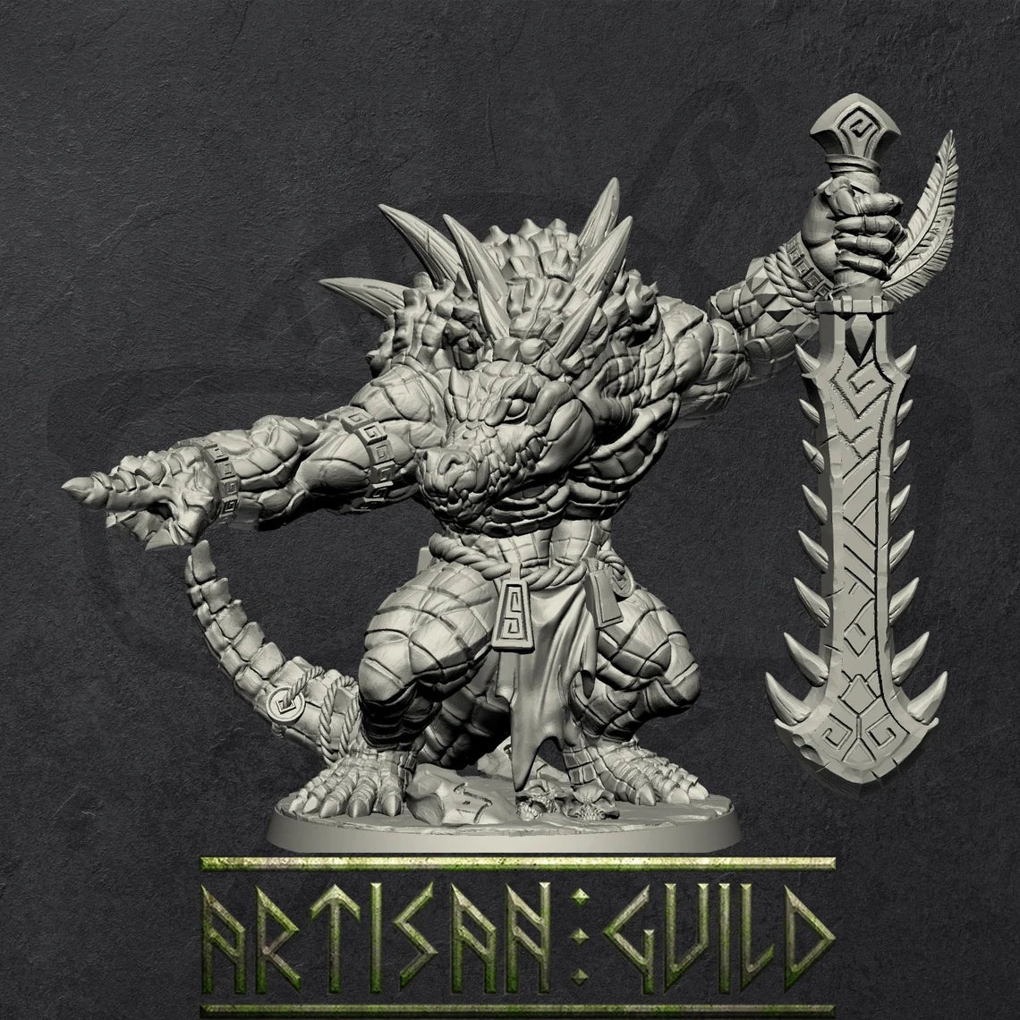 Zantharot the Lizard Champion | Lizard | Dragonborn for Tabletop games like D&D | Created by Artisan Guild