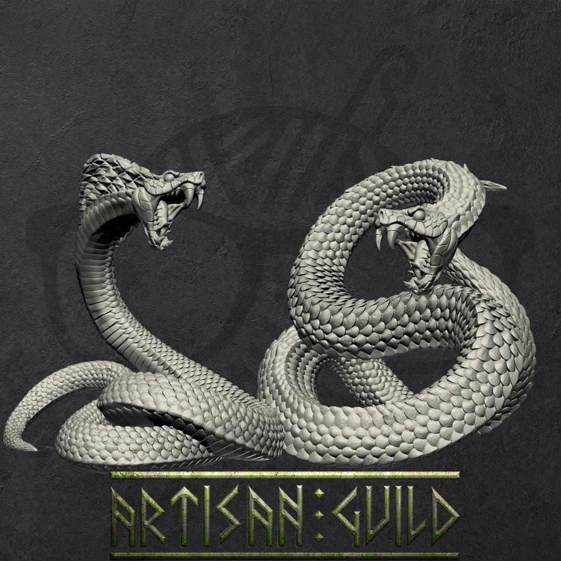 Giant Snake | Amazon Miniature for Tabletop games like D&D | Created by Artisan Guild