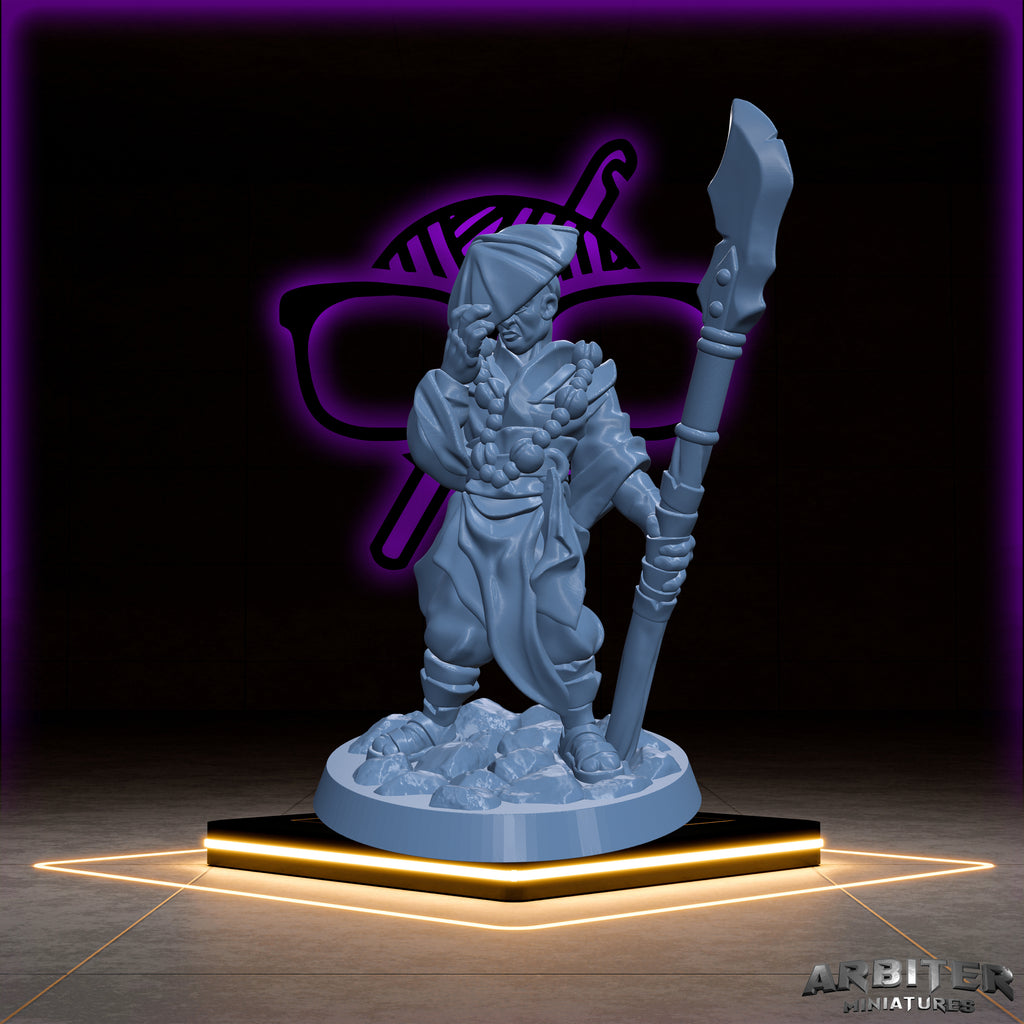 Monk | Male and Female |Arbiter| Character miniature for Tabletop games like D&D or War Gaming | Way of Sun Soul Open Hand Long Death Kensei