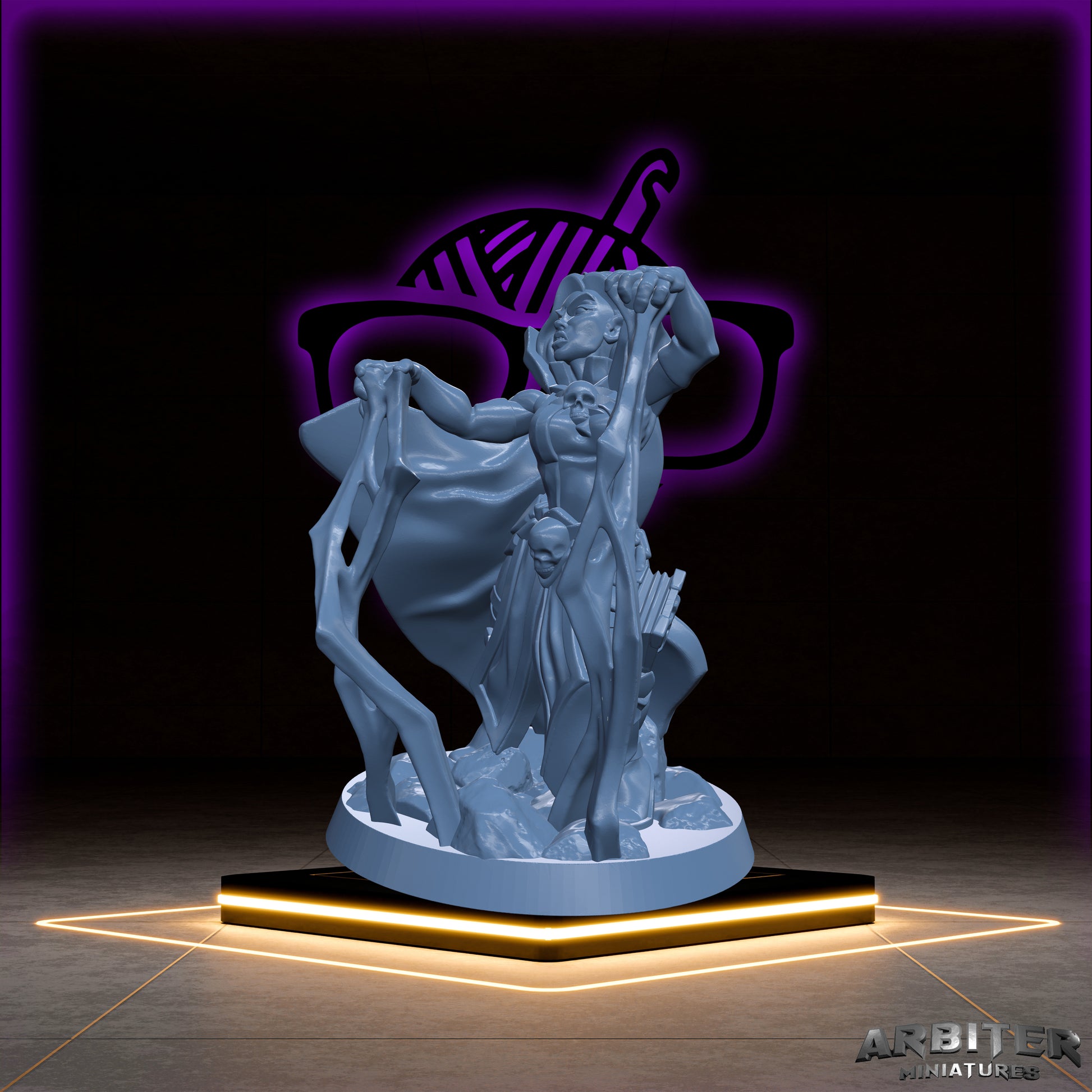 Necromancer | Male and Female |Arbiter| Character miniature for Tabletop games like D&D or War Gaming | Death Wizard Warlock Sorcerer