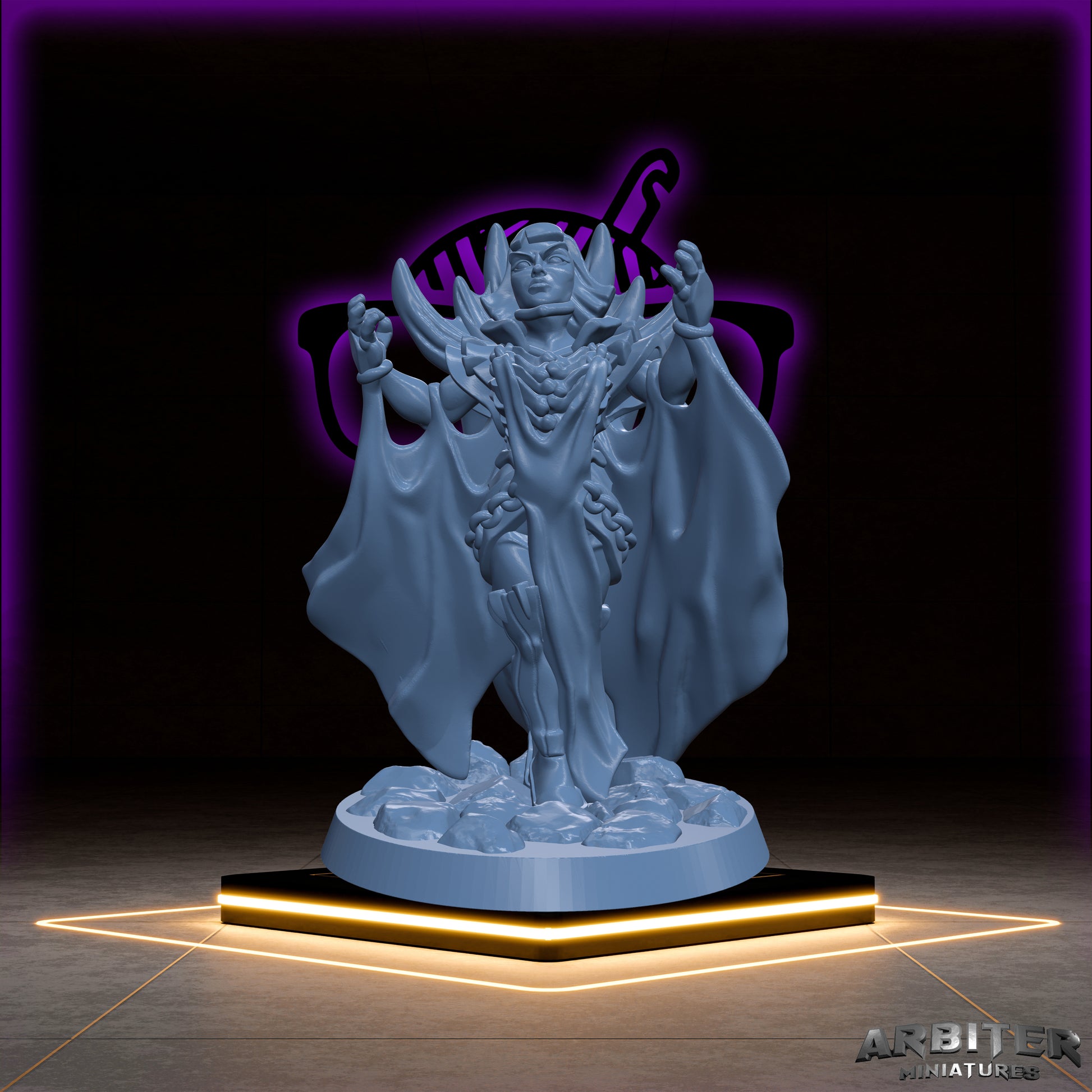 Necromancer | Male and Female |Arbiter| Character miniature for Tabletop games like D&D or War Gaming | Death Wizard Warlock Sorcerer