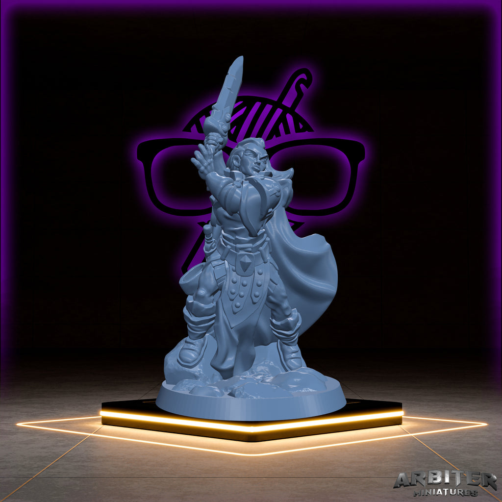 Paladin | Male and Female |Arbiter| Character miniature for Tabletop games like D&D or War Gaming | Oath of Vengeance Oathbreaker Devotion