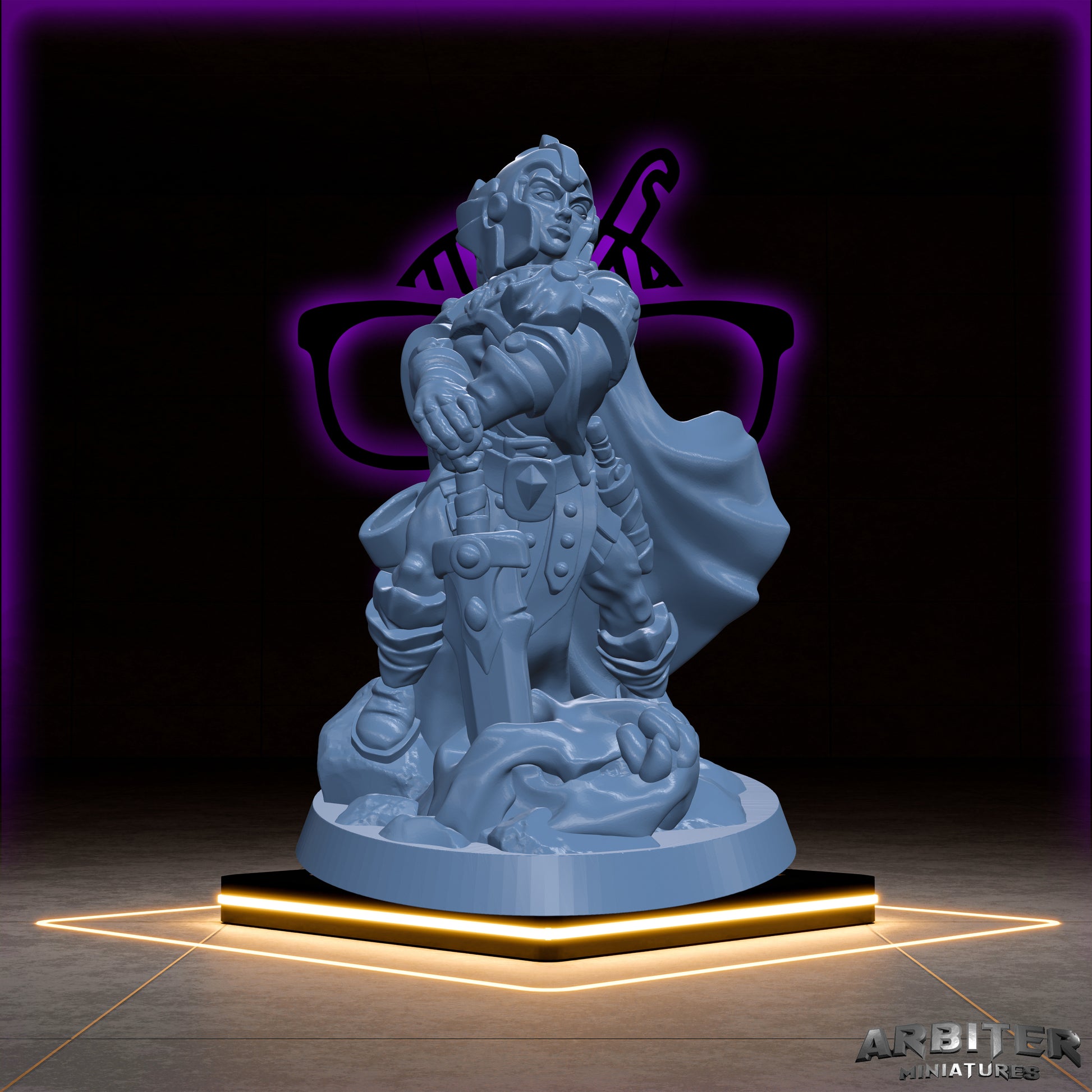 Paladin | Male and Female |Arbiter| Character miniature for Tabletop games like D&D or War Gaming | Oath of Vengeance Oathbreaker Devotion